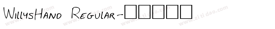 WillysHand Regular字体转换